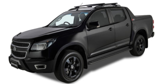 Holden Colorado with roof rails - Rhino Roof Racks - Vortex RX