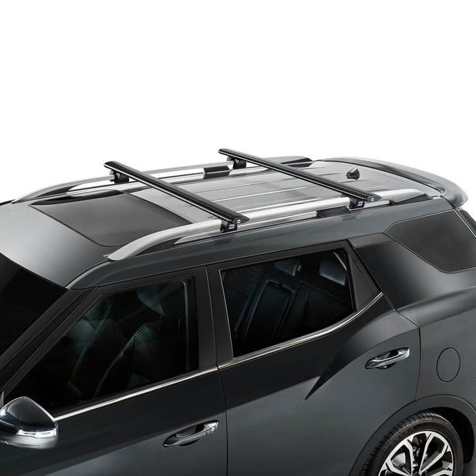 Volkswagen Touran 2010-2015 with roof rails - CRUZ clamp on Racks