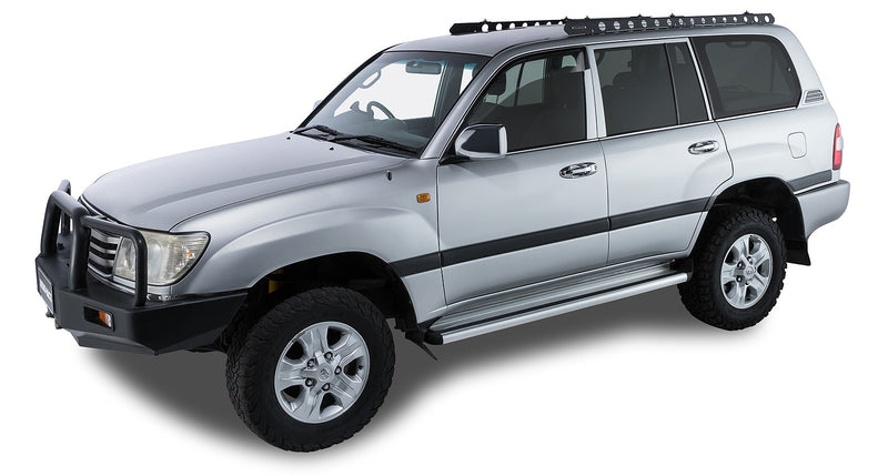 Load image into Gallery viewer, Toyota Landcruiser 100 series Rhinorack Pioneer tray with Backbone mounting kit
