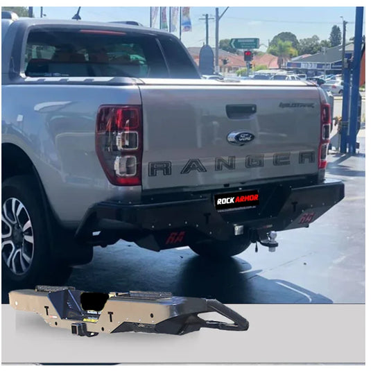 Ford Ranger Rear Step Guards Rockamor Elite Steel Rear Step / Towbar To Suit Ford – mobile roof racks