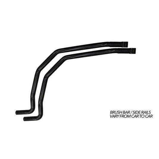 Black metal brush bars for Nissan Navara NP300 in premium steel construction