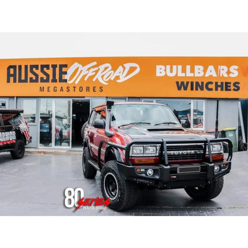 Load image into Gallery viewer, Red Toyota Land Cruiser with Rockarmor Brush Bars and Bull Bar for 100/105/80/120/200 models
