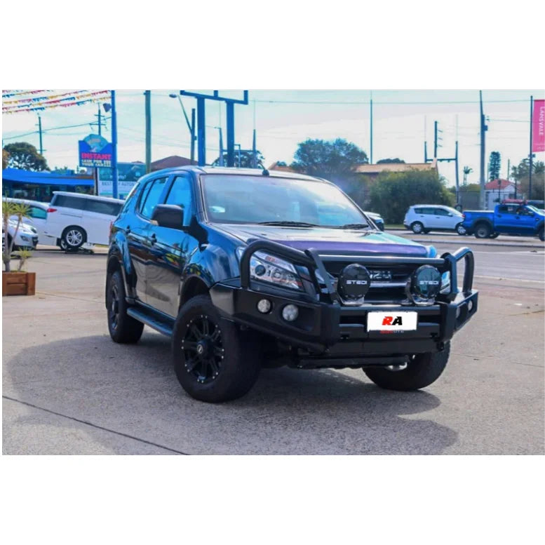 Load image into Gallery viewer, Dark blue SUV with Rockarmor Elite Hoop Bullbar for Isuzu Mux 2013-2017
