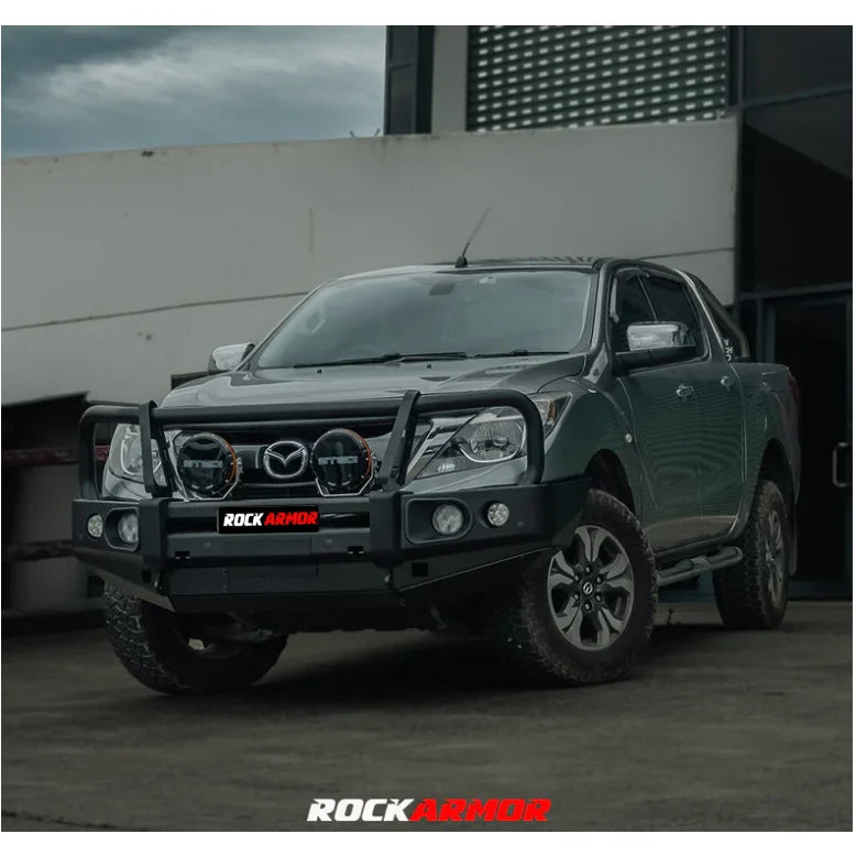 Load image into Gallery viewer, Gray Mazda pickup truck with Rockarmor Elite Steel Bullbar suitable for Mazda BT-50
