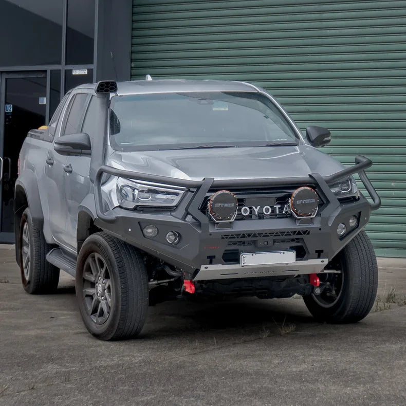 Load image into Gallery viewer, Rockarmor Gt Hoop Bullbar Combo Pack - Toyota Hilux Widebody 2022 + - Winch Bar Combo
