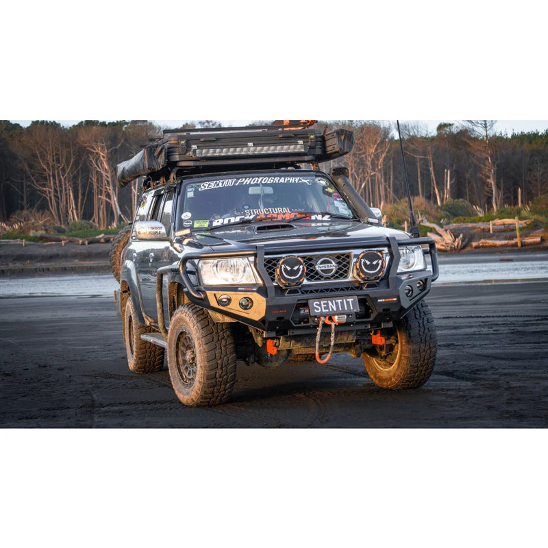 Load image into Gallery viewer, Rockarmor GT Hoop Nissan Patrol GU4 Bullbar Combo
