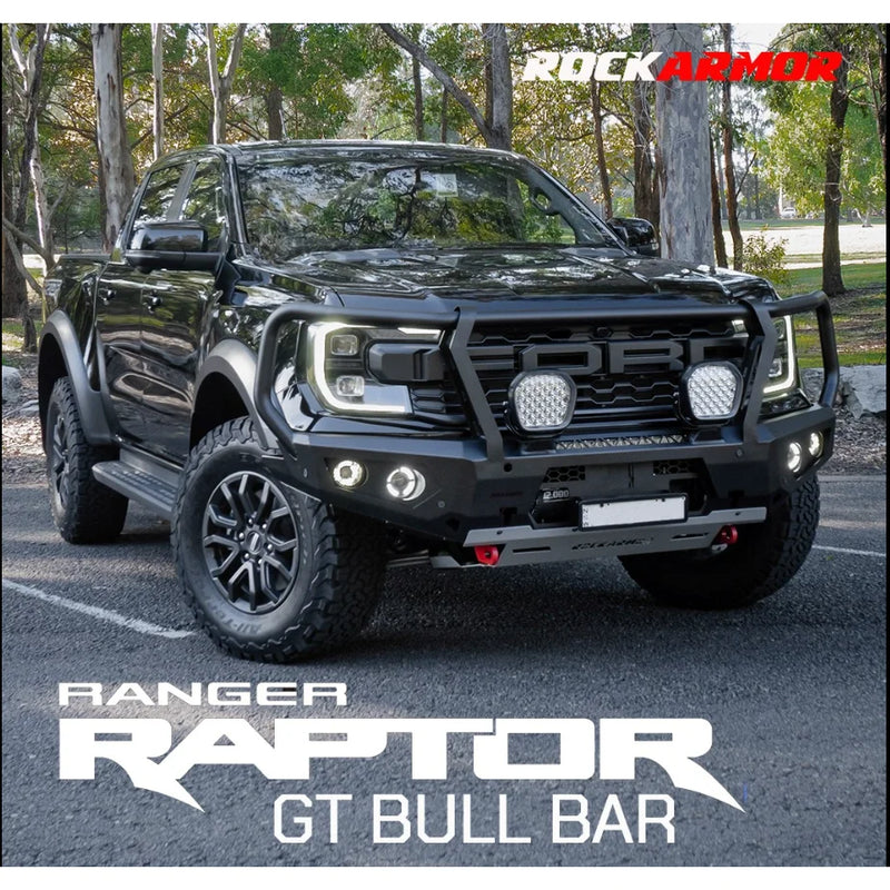 Load image into Gallery viewer, Rockarmor Gt Hoop Steel Bullbar Combo Pack - Ford Ranger Raptor Next Gen 2023-2024 - Winch Bar Combo
