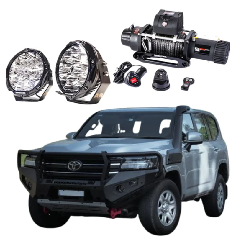 Load image into Gallery viewer, Rockarmor Gt Hoop Steel Bullbar Combo Pack - Toyota 300 2021 + - Winch Bar Combo
