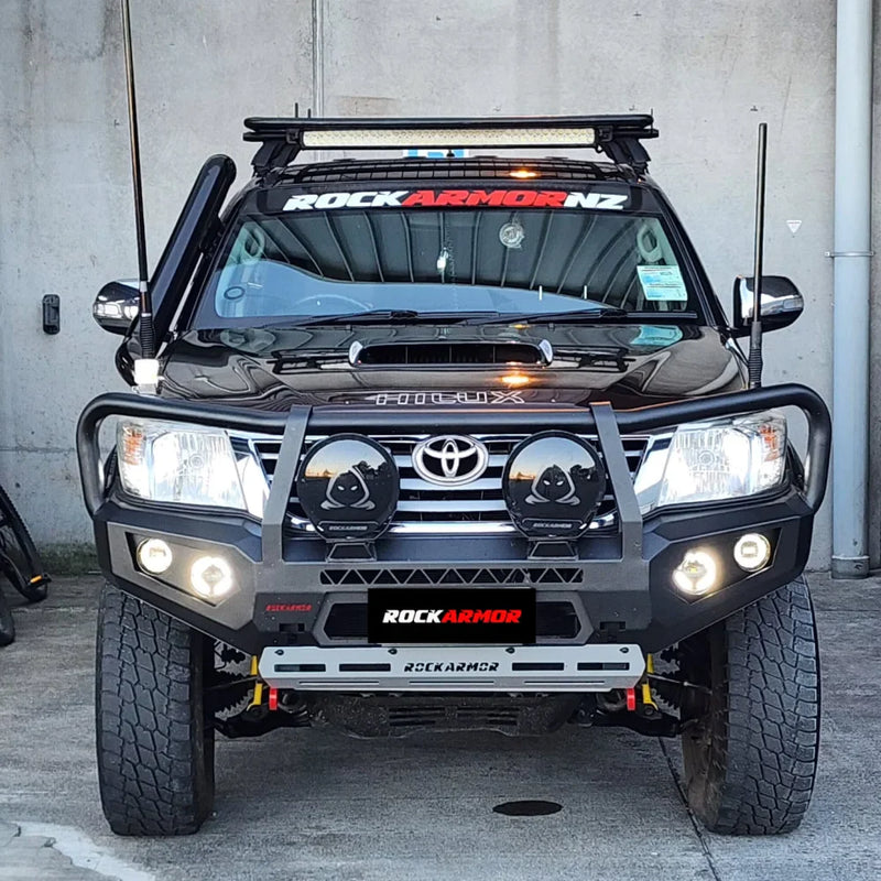 Load image into Gallery viewer, Rockarmor Gt Hoop Steel Bullbar Combo - Toyota Hilux N70 2012-15 - Winch Bar Combo
