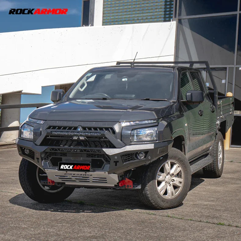 Load image into Gallery viewer, Rockarmor Gt Hoopless Bullbar Combo Pack - Mitsubishi Mv Triton 2024 - Winch Bar Combo
