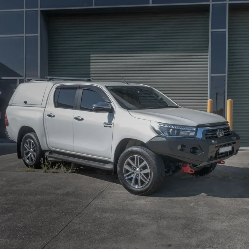 Load image into Gallery viewer, Rockarmor Gt Hoopless Steel Bullbar Combo - Toyota Hilux N80 Bullbar 2015 -2020 - Winch Bar Combo
