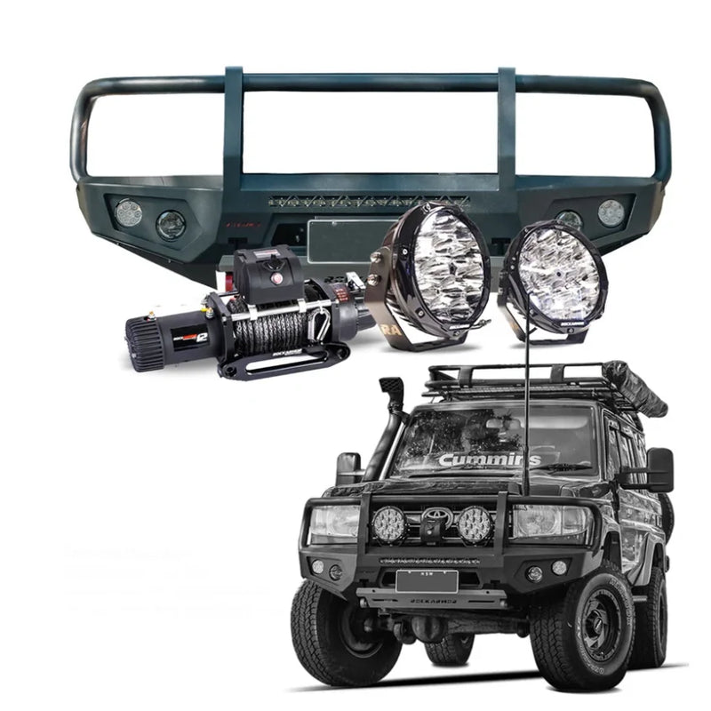 Load image into Gallery viewer, Off-road vehicle accessories featuring a Steel Hoop Bullbar for Toyota VDJ78 Troopy
