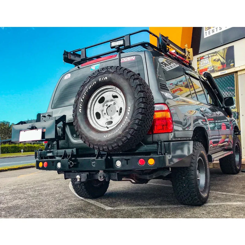 Load image into Gallery viewer, Gray off-road vehicle with spare wheel carrier for Toyota Landcruiser Fj105 series
