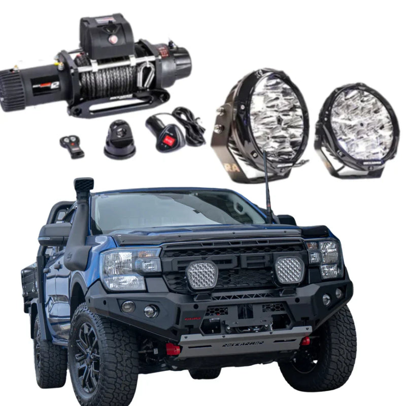 Load image into Gallery viewer, Rockarmor Steel Gt Hoopless Bull Bar Combo - Ranger Everest Next Gen 2022 + (Full Bar Replacement)
