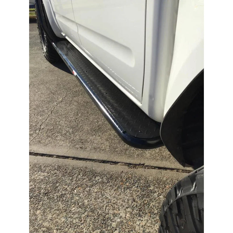 Load image into Gallery viewer, Steel checker plate black running board for Nissan Navara D40 2005-2015
