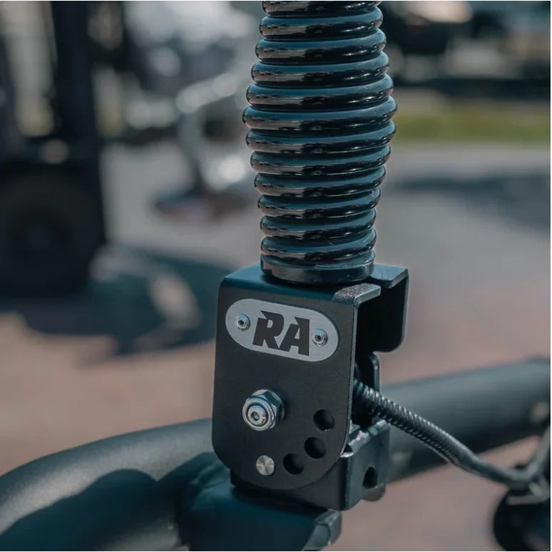 Load image into Gallery viewer, Slotted Stainless Steel Folding Antenna Bracket Black Finish - Folding Antenna Bracket
