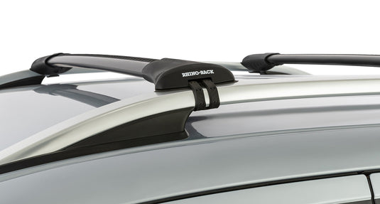 BMW X5 Rhinorack Vortex with roof rails – mobile roof racks